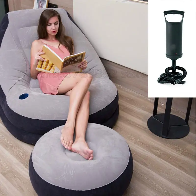 Набор складных шезлонг стульев ленивый диван кровать из ПВХ надувной уличное