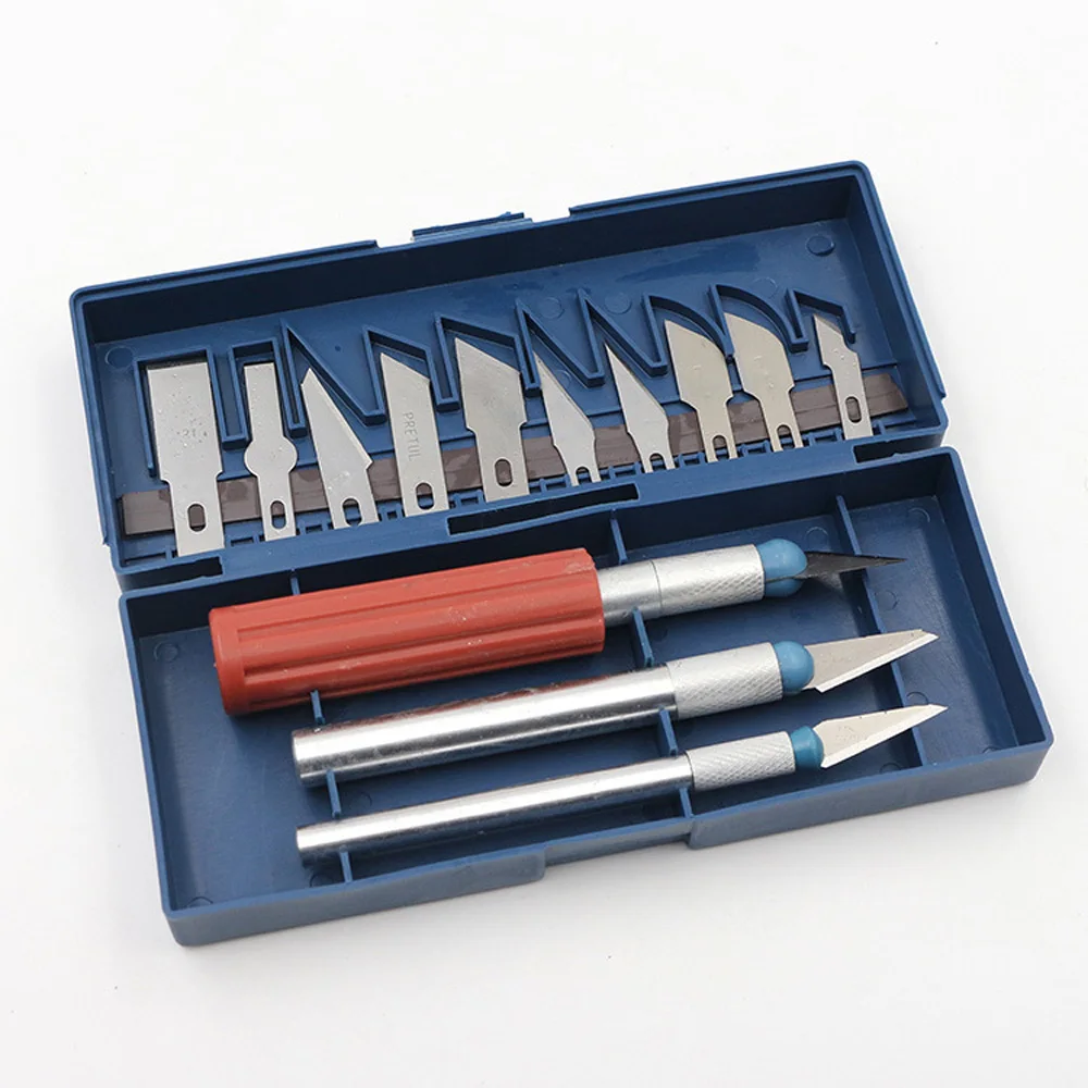 

13pcs Multi Function Precision Blade Cutters Razor Set Craft & Art Cutting Tools
