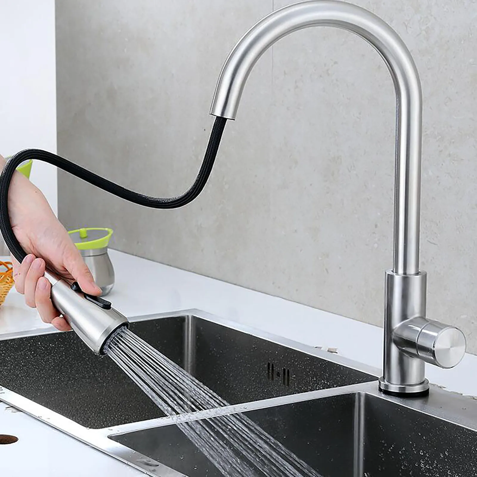 

Intelligent Sensing Pull-out Hot And Cold Kitchen Faucet 304 Stainless Steel Single Handle Hot And Cold Water Mixer Kitchen Taps