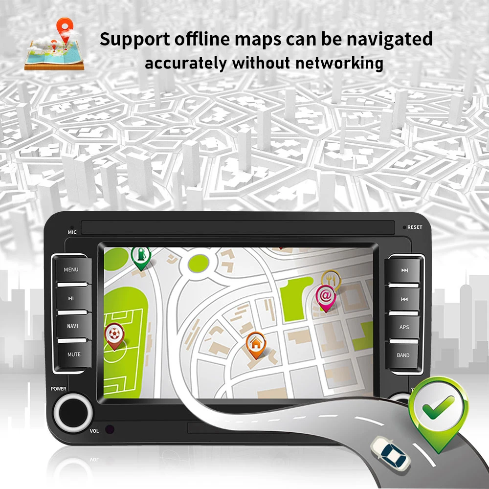 Автомагнитола Podofo 2 Din Android 8 1 GPS MP5 мультимедийный видеоплеер 7 дюймов Wi Fi стерео