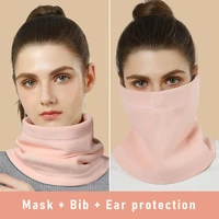 winter outdoor windproof cycling hiking scarf fleece tube bandana scarves neck warmer women men half face cover thermal scarf