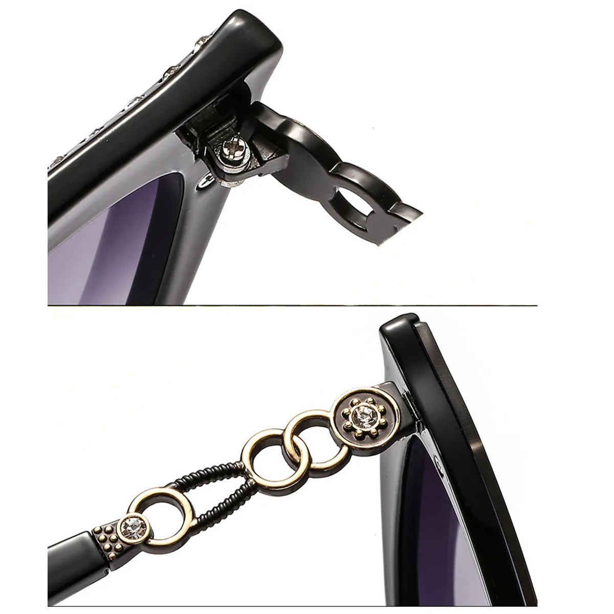

Retro Cat Eye Luxury Diamond Sunglasses Men Women Fashion Shades UV400 Vintage Glasses