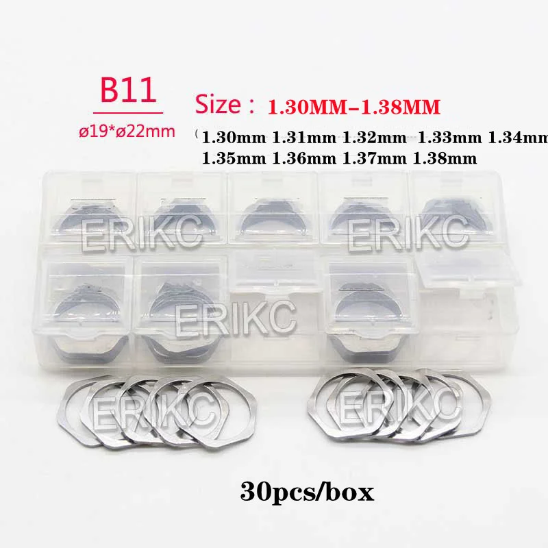 

ERIKC 30PCS/Lot B11 1.30MM 1.31mm 1.32mm 1.33mm 1.34mm 1.35mm 1.36mm 1.37mm Injector Washer Shim3 For Bosch Injection