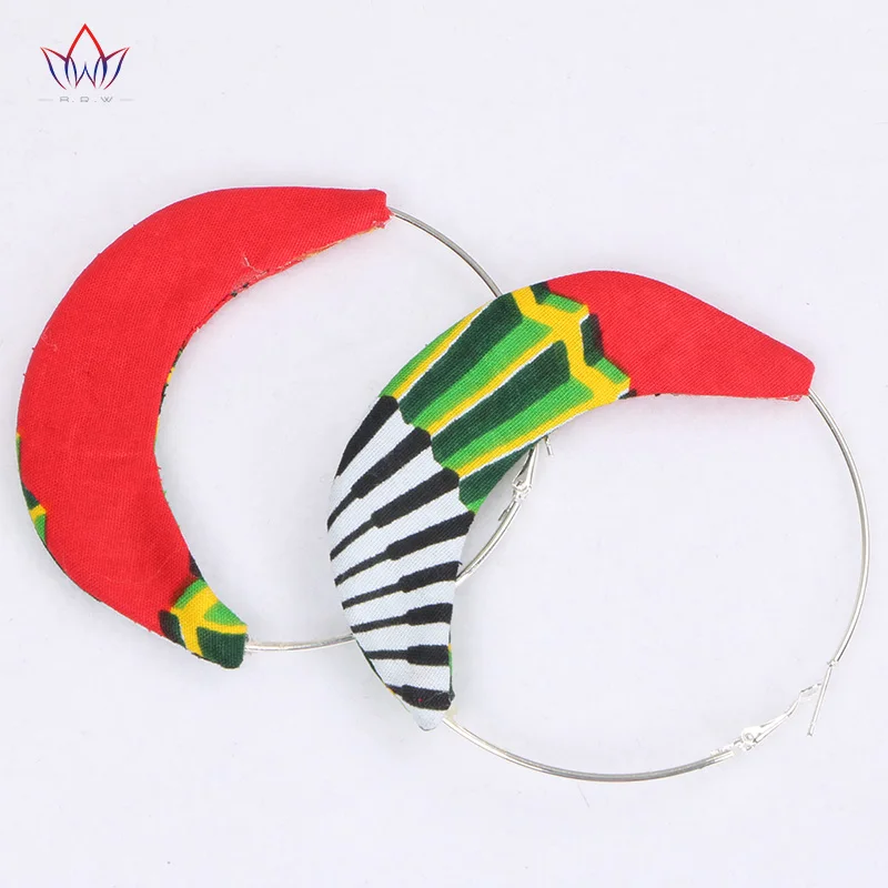 Женские серьги с этническим узором крупные ручной работы в африканском стиле