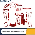 Для Chevrolet Corvette C7 2014-2019 полный набор различных частей автомобильные красные наклейки из углеродного волокна автомобильные аксессуары для интерьера
