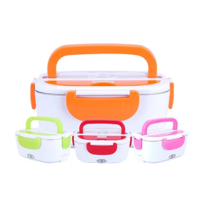

Electric Lunch Box with Spoon Portable Electric Heating Food Heater Rice Container Cooker for Office Car Lunch Box Dropshipping