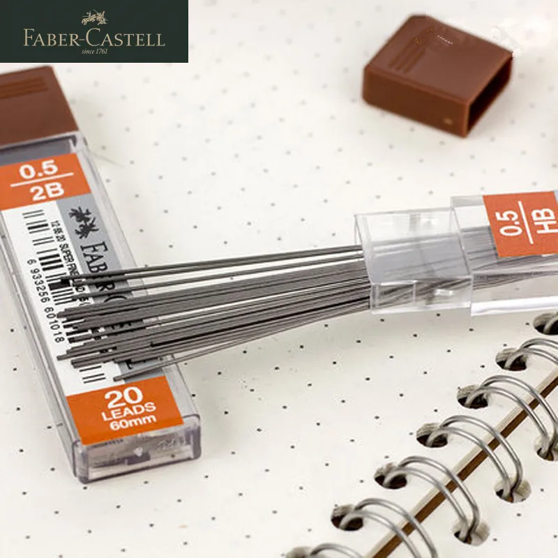 Автоматические карандаши Faber Castell HB 2B 1265 дюйма 0 5 мм 3 трубки|Стержни для ручек| |