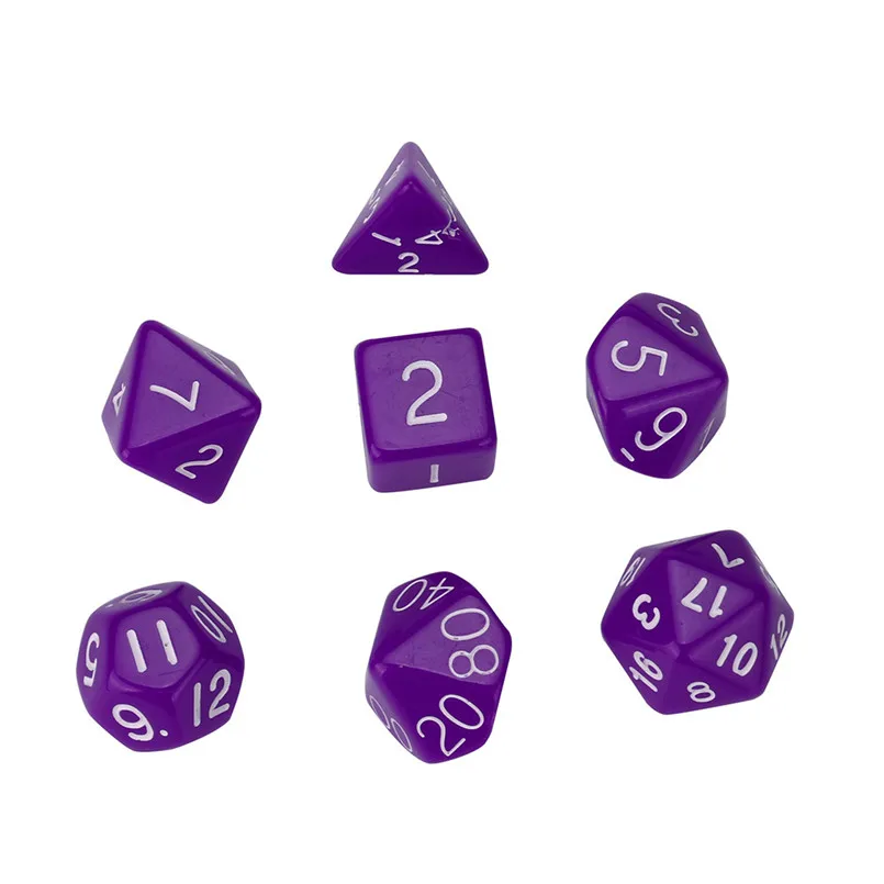 7 шт. жемчуг D20 многогранные поли кости развлечения вечерние игральные dnd наборы