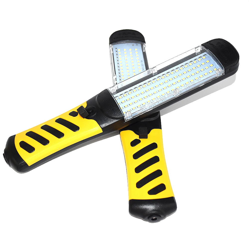 저렴한 80 LED 작업등 LED 충전식 손전등 마그네틱 후크 램프, 작업 램프 토치 핸드 램프 야간 조명 자동차 수리 검사