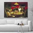 Собака играет в покерные карты смешной фантазийный постер картина Искусство Декор для дома картина на стену