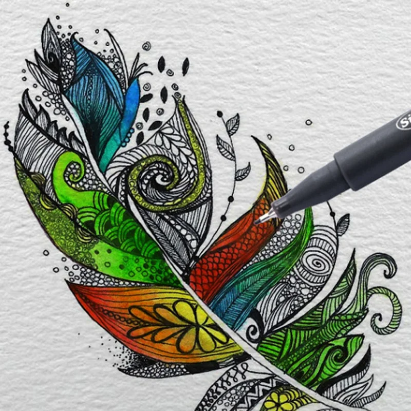 10 цветов набор ручек Fineliner тонкая линия цветные эскизы художественные маркеры