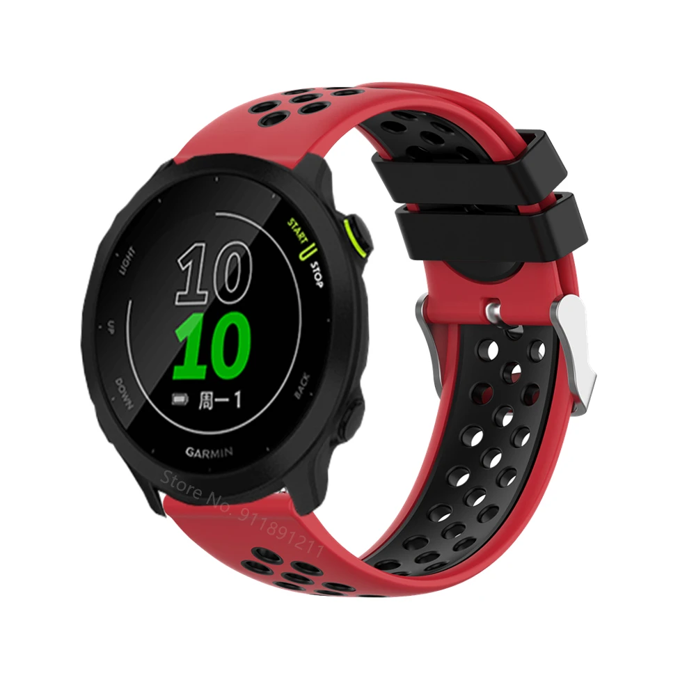 Силиконовый ремешок для наручных часов Garmin Forerunner 158/245/245M/645/шнур 2/Vivoactive 4/3/шнур SQ