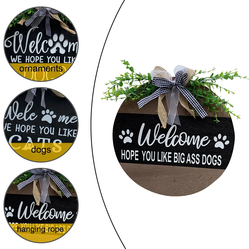 

30cm Putuo Decor Welcome Signs Decorative Wooden Hanging Signs Sweet Home Family Door Sign for Home Garden Doorway Decoration