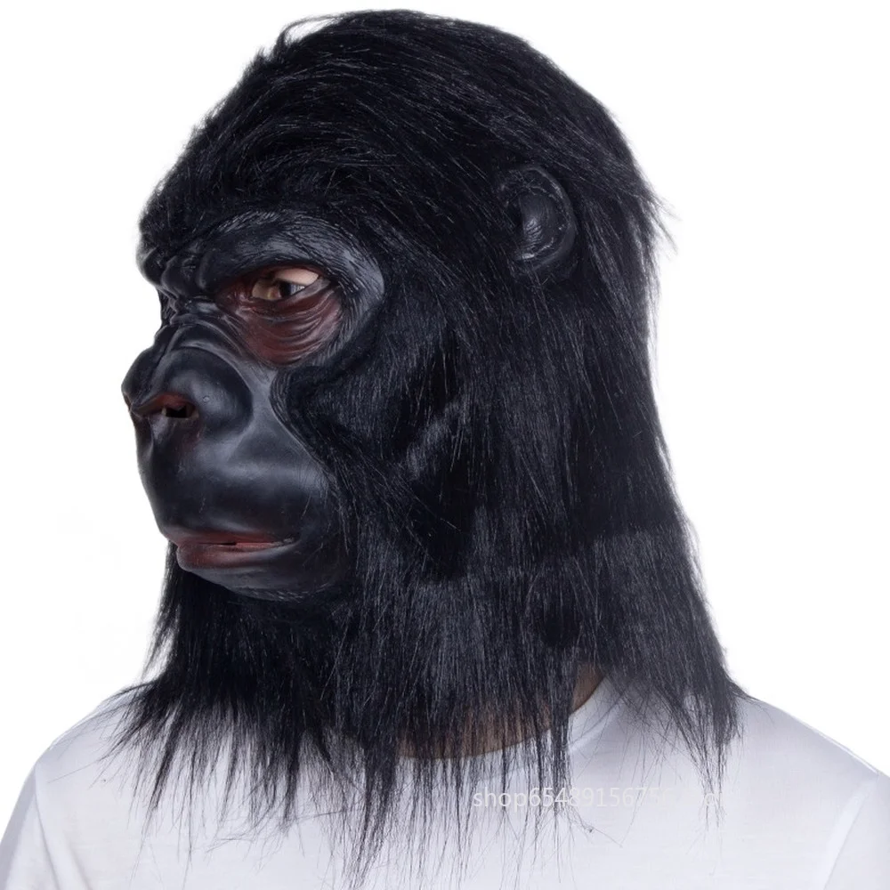 Маска Gorilla маска шимпанзе маски на голову для взрослых все лицо забавные животные