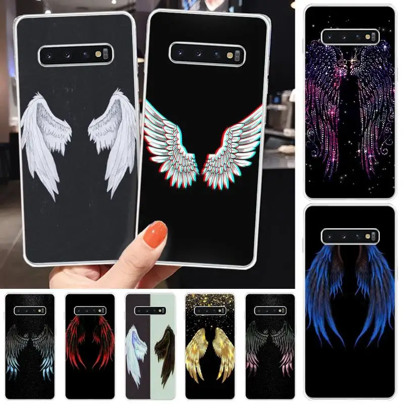 Милый чехол Love Wings Bling для телефона Samsung S6 S7 edge S8 Plus S9 S10 plus E(lite)|Чехлы-накладки| |