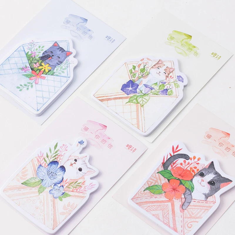 1 упак./лот Kawaii Cat ваше письмо серии самоклеящаяся Блокнот клейкий стикер для