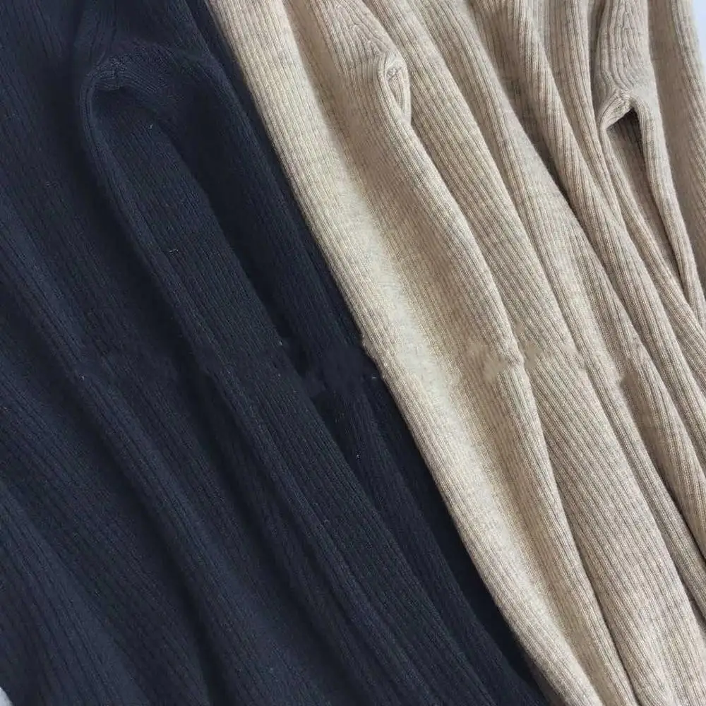 

Women's Knitted Bottoming Shirt Slim-Fit Stretch V-neck Solid Color Long Sleeve Knitwear Sweater Autumn Winter