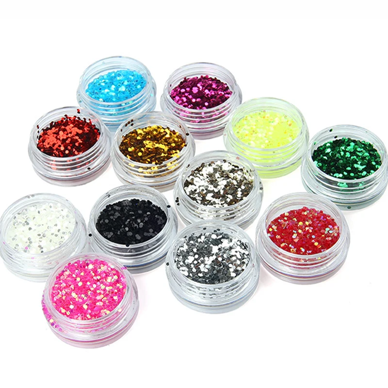 2018 Новинка 12 цветов модное украшение блестки Супер яркая вспышка порошок M545 |