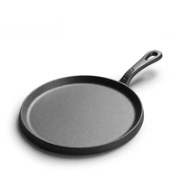 cast iron pancake pan barbecue pan thickened uncoated induction cooker universal 25cm diameter