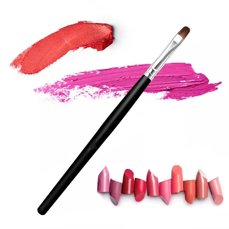 Черная губная помада для волос 1 шт. блестящая Кисть макияжа деревянная мягкая