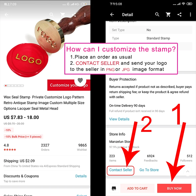 Набор восковых печатей с индивидуальная Настройка логотипа узор ретро старинный