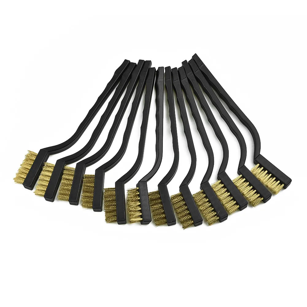 

Small Steel Brass DIY Cleaning brush Paint Rust Remover Removal Metal Polishing Cleaner Scourer Tools 12 pcs Wire