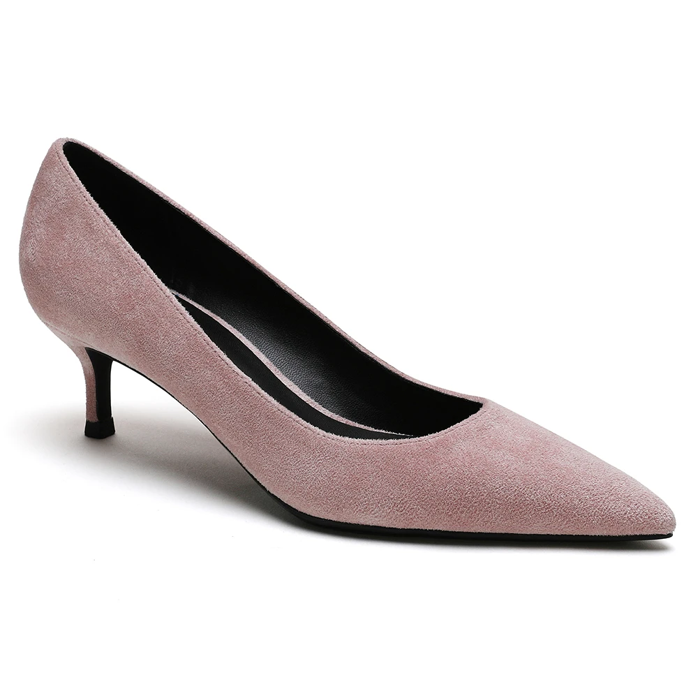 

Top Quality 5 CM Kitten Heels Women Pumps Elegant Suede Pointed Toe Stilettos Thin Heel Wedding Party Work Office Ladies Shoes