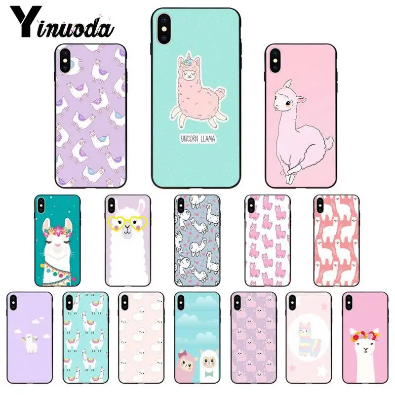 

Yinuoda Cute cartoon alpaca Phone Case Cover For iPhone 11 8 7 6 6S Plus X XS MAX 5 5S SE 2020 XR 11 pro Cover