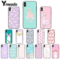 yinuoda cute cartoon alpaca phone case cover for iphone 11 8 7 6 6s plus x xs max 5 5s se 2020 xr 11 pro cover