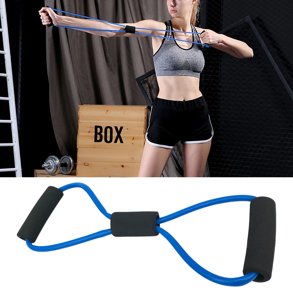 Набор для домашнего тренажерного зала фитнеса с колесиком 8 форм Резиновая лента