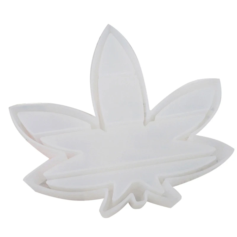

X7AF DIY Large Leaves Tray Resin Mold Maple Leaf Shelf Silicone Resin Mold Craft Tool