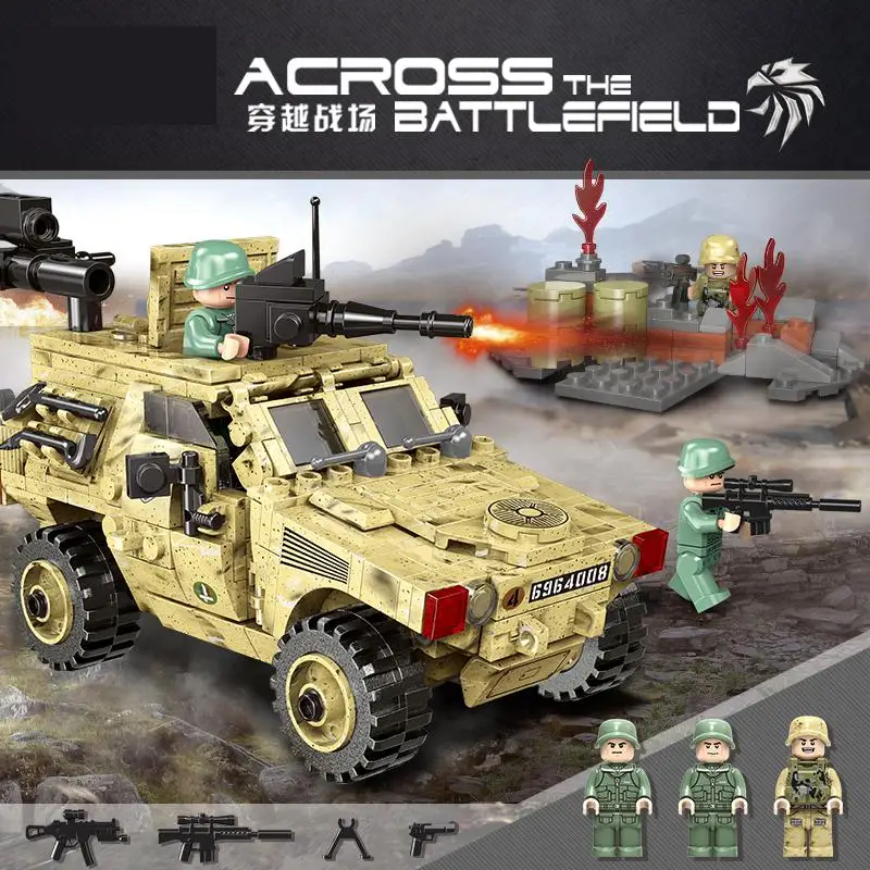Военные серии колесные бронированные машины набор строительные блоки кирпичи