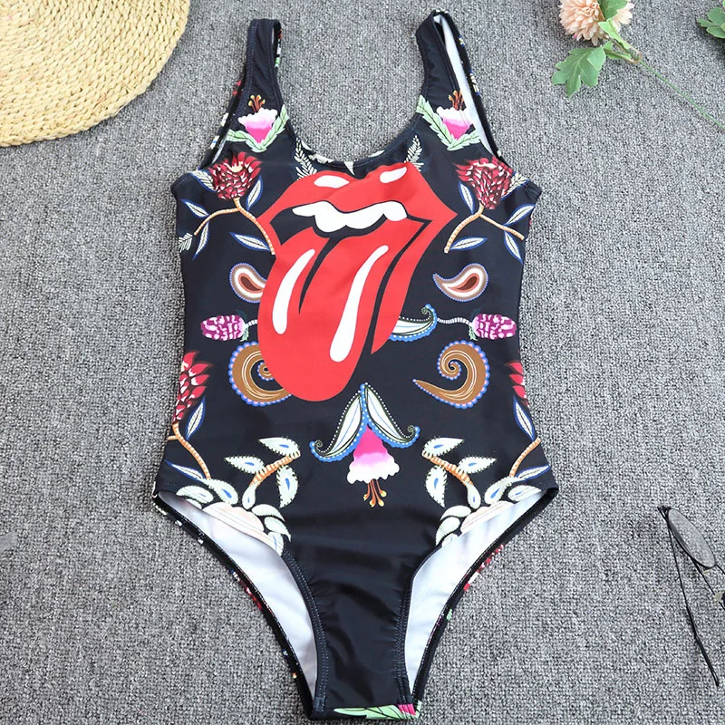 

2021 New Swimsuit Sexy Leopard-Print One-Piece Swimming Suit Printed Pattern Bikini Open Back Swimsuit Female Xinhehui