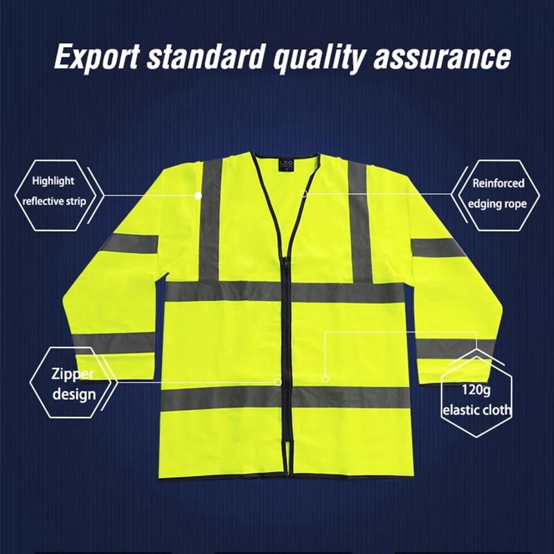 Светоотражающий жилет с длинным рукавом Жилет высокой видимости для
