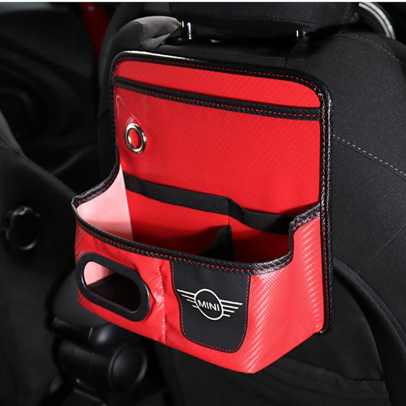 Car Interior Storage Bag Hanging Seat Book Cup Phone Holder For All Mini Cooper F55 F56 F60 R56 R60 Styling Accessories | Автомобили и
