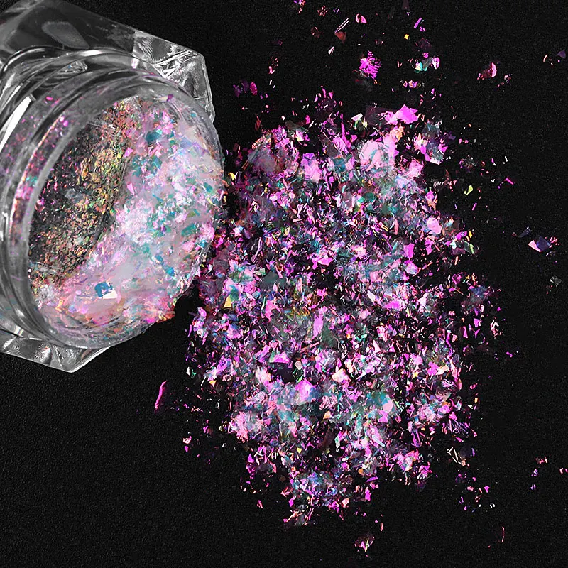 PinPai голографический Хамелеон дизайн ногтей сиящие мелкие блестки хлопья пигмент