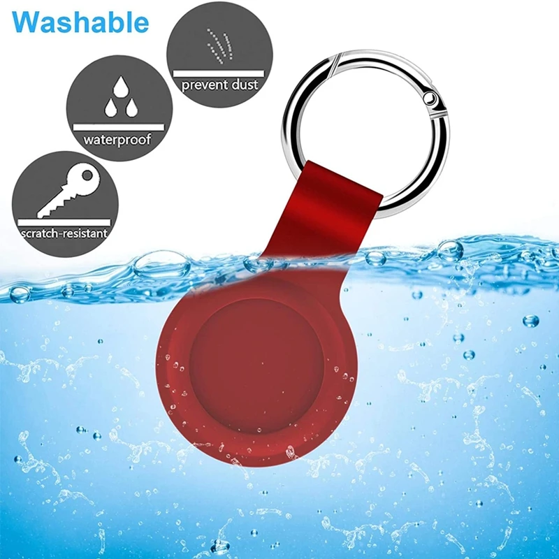 

Anti-lost Device Keychain Protective Sleeve For Apple Airtags Liquid Silicone Protective Sleeve For Apple Locator Tracker