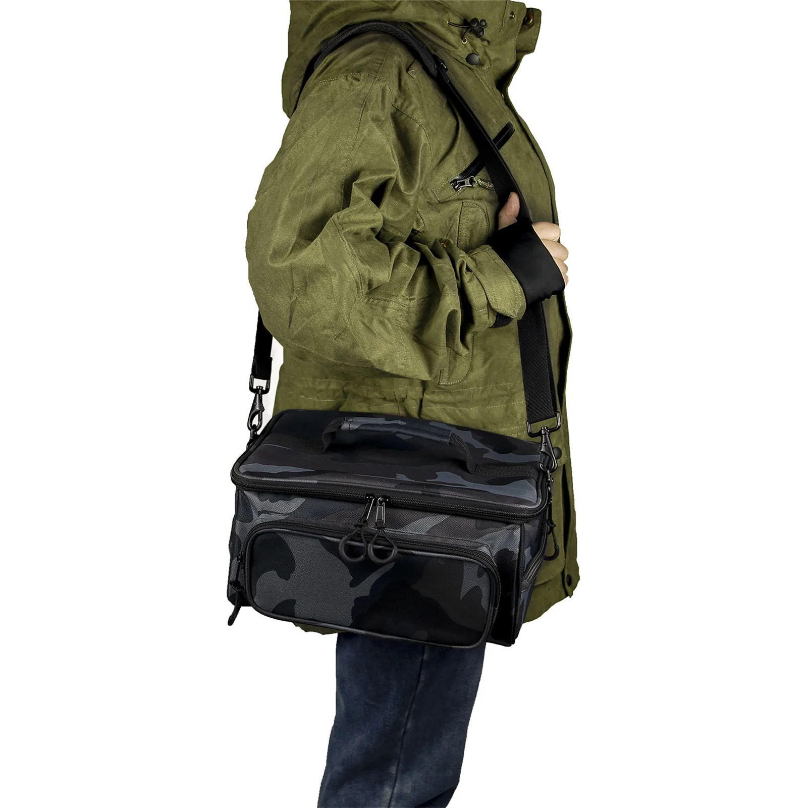 

3-color Camouflage Fishing Tackle Bag Fishing Pouch Large-capacity Camping Storage Bag Outdoor Sports Pack Fishing Storage Bag