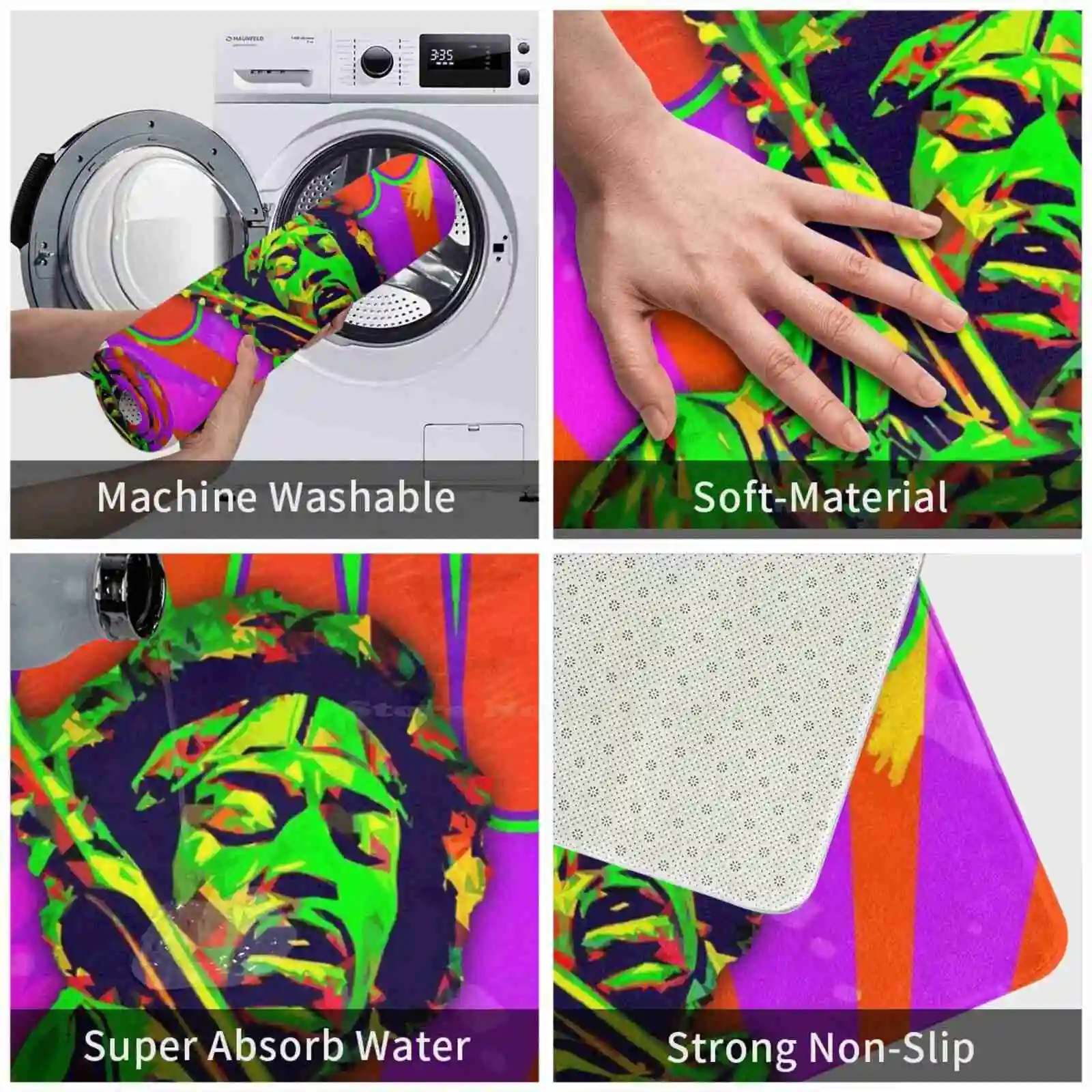 3D товары для дома коврик ковер ног музыка черная жизнь важно крутой милый любовь