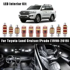Белый Canbus Светодиодные лампы для интерьера Dome светильник Kit для Toyota Land Cruiser 80 100 200 Prado 120 150 FJ 1990-2019, автомобильные аксессуары