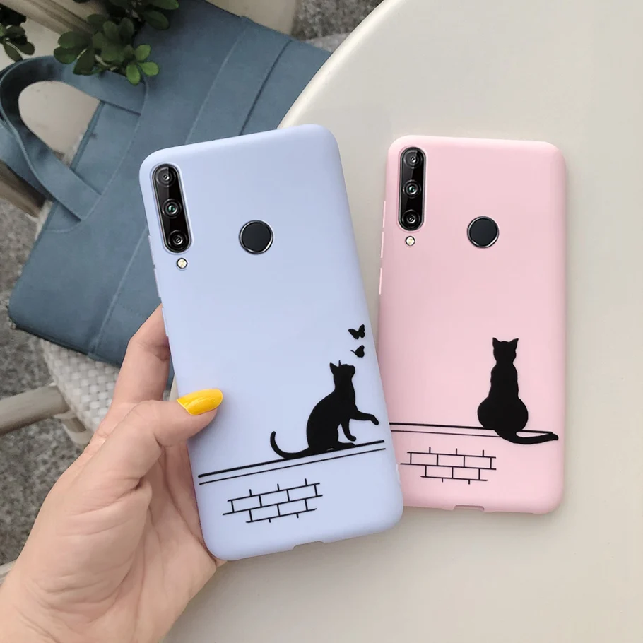 Чехол карамельного цвета для Honor 9C 2020 мягкий силиконовый чехол-бампер 3D Huawei