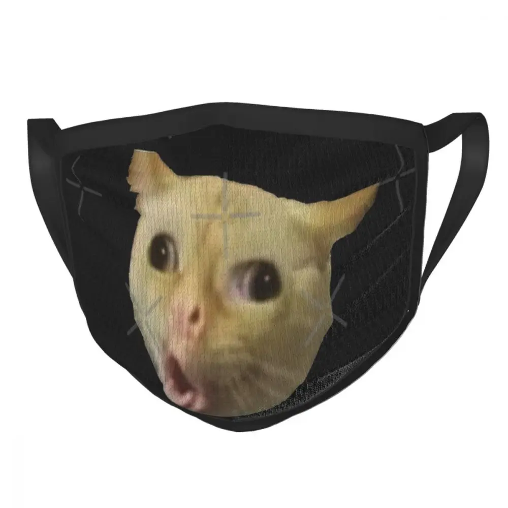 

Cat Coughing Like A Kid Meme Black Border Mask