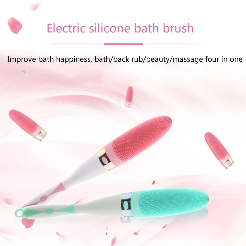 

Electric shower body brush, long-handled bath brush, used for body cleaning and