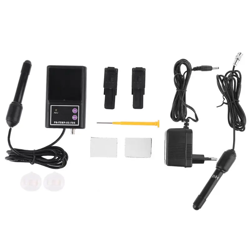 

4-in-1 Water Quality Analyzer Online Monitor pH Temperature EC TDS Meter Tester for Aquariums, Ponds, Agriculture PH-260