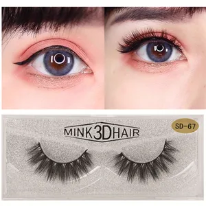 Норковые накладные ресницы для макияжа, Супермягкие объемные натуральные ресницы, многоразовые длинные перекрещивающиеся ресницы