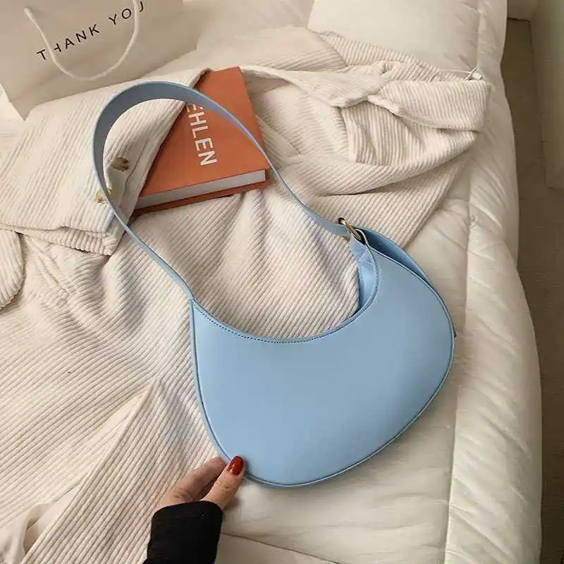 

Маленькая сумка через плечо из искусственной кожи, с полумесяцем, 2021