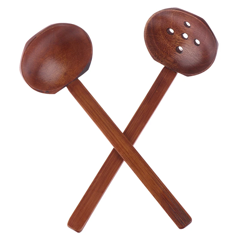 1 шт. Длинная Деревянная Ручка ложка рамен дуршлаг посуда для супа | Дом и сад