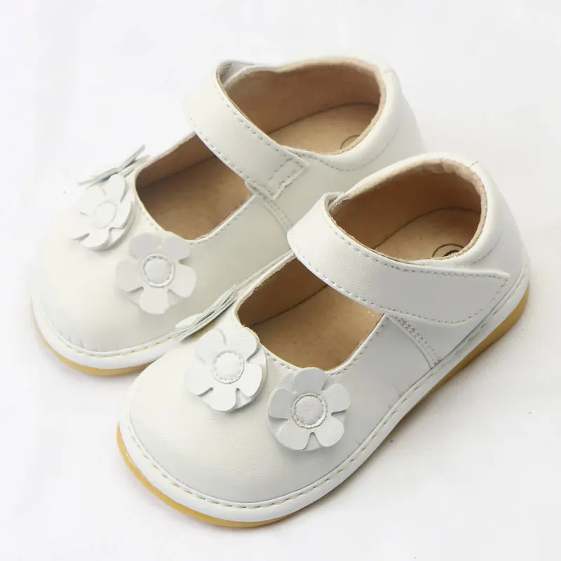 Обувь для маленьких девочек Красивая обувь с закрытым носком и цветочным узором