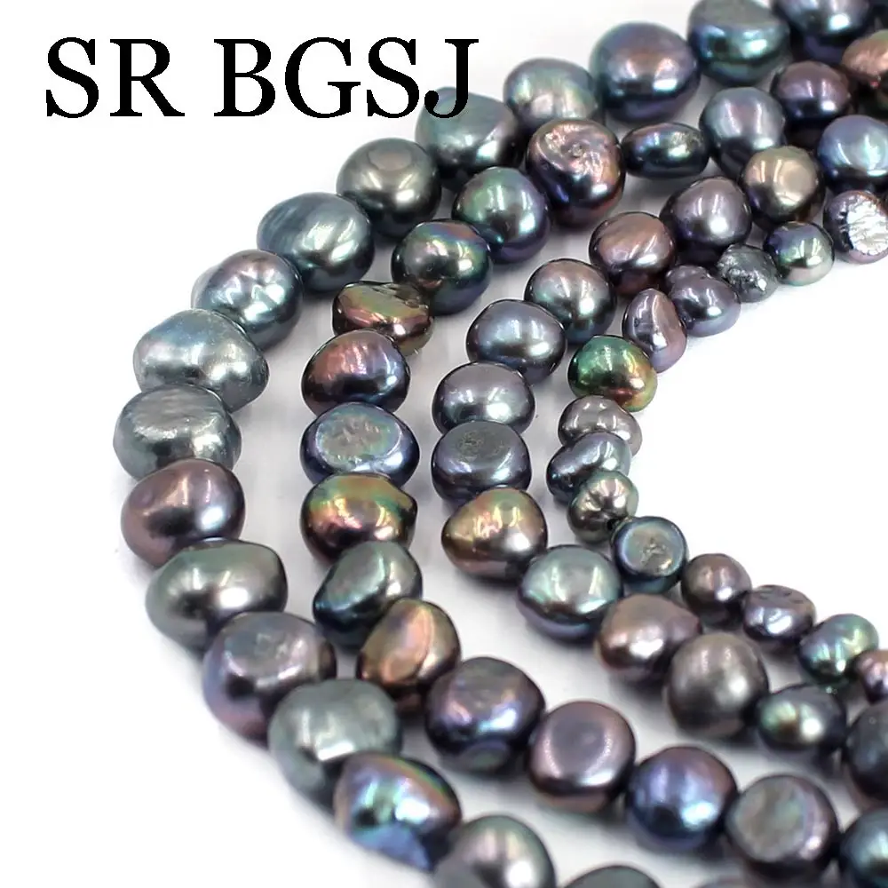 

Free Ship 4-5mm 6-7mm 7-8mm 8-9mm Black Natural Freshwater BAROQUE Pearl Handwork DIY Wholesale Beads 14"