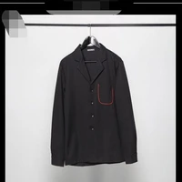 mens short coat british style spring and autumn new lapel solid color red stitching pocket youth fashion trend casual jacket